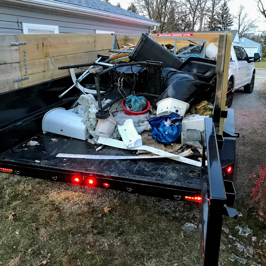 Roll-off dumpster delivered to a residential driveway in Shenandoah
