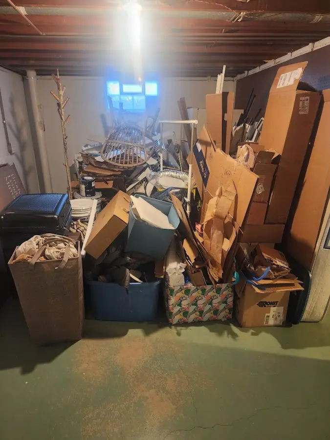 Roll-off dumpster container at job site for 20 Yard Dumpster Rental in Shenandoah